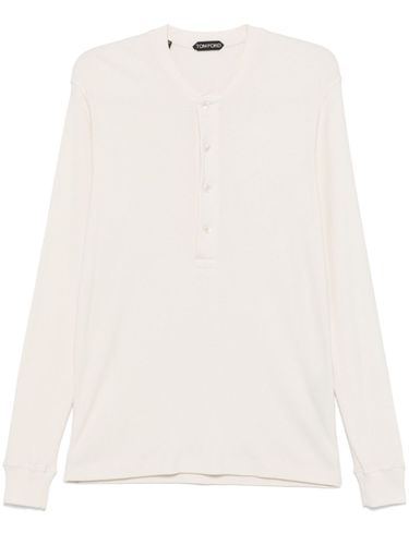 TOM FORD - Ribbed Henley Top - Tom Ford - Modalova