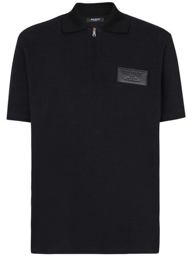 Short-sleeved Polo With Zip - Balmain - Modalova