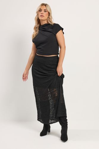 Jupe Trapèze Noire En Dentelle Size 42 - Yours - Modalova