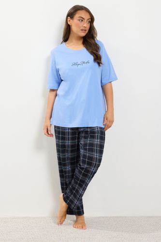Tshirt De Pyjama Bleu « Sleep Studio » En Coton Size 38-40 - Yours - Modalova