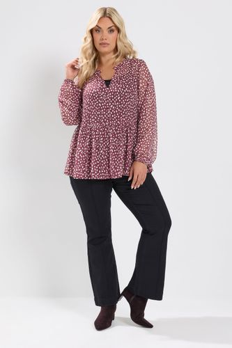 Blouse Bordeaux À Pois Size 50-52 - Yours - Modalova