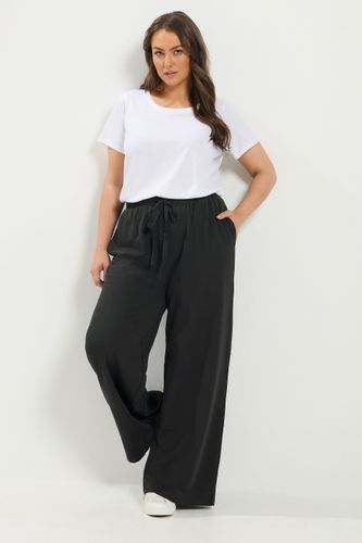 Pantalon De Jogging Large Noir À Cordon De Serrage Size Short > 54-56 - Yours - Modalova