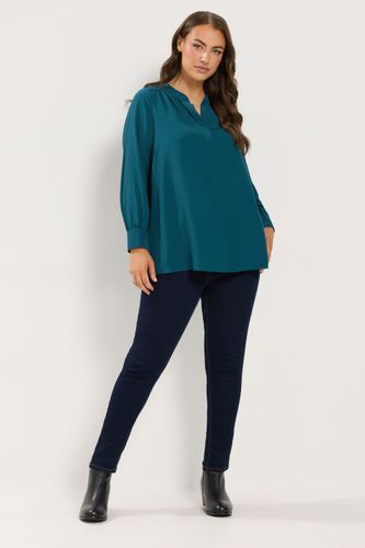 Blouse Vert Sarcelle À Demipatte De Boutonnage Size 40 - Yours - Modalova