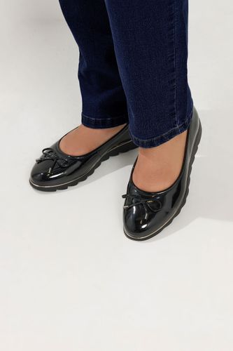 Ballerines Noires Vernies, Coupe Large E Size 37E - Yours - Modalova
