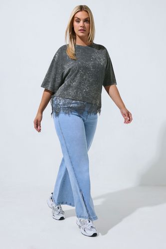 Tshirt En Dentelle Gris Délavé Size 42 - Limited Collection - Modalova
