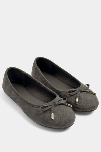 Ballerines Tressées Grises, Coupe Large Esize 41EEE - Yours - Modalova