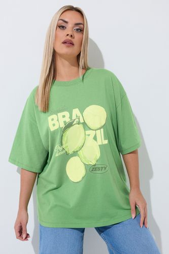 Tshirt Long Vert Citron « Brazil » Size 42 - Limited Collection - Modalova