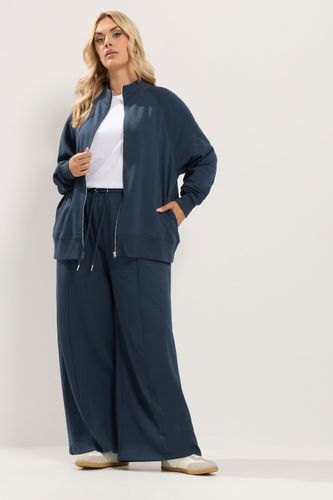 Et 3 Pack Plus Size Navy Funnel Neck & Wide Leg Trousers Size 50-52 - Yours - Modalova