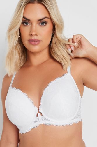Soutiengorge Blanc Dentelle Rembourré Plongeant Size 115F - Yours - Modalova