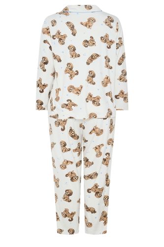 Ensemble De Pyjama Blanc Ivoire En Polaire Léger À Motif Cockapoo Size 54-56 - Yours - Modalova
