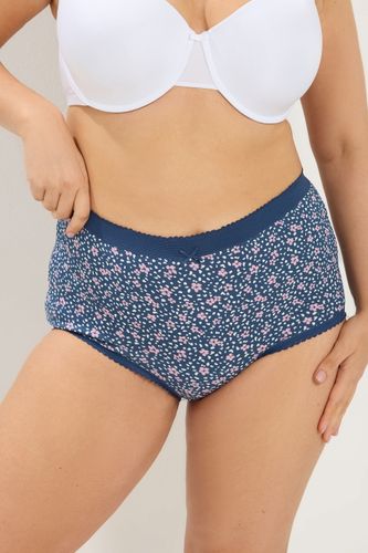 Et Lot De 5 Culottes Couvrantes Bleu Marine À Imprimé Petites Fleurssize 46-48 - Yours - Modalova