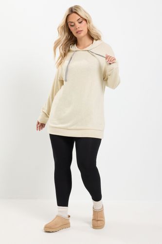 Sweat À Capuche Doux Marron Naturel À Lien Contrastant Size 54-56 - Yours - Modalova