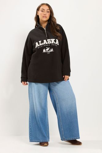 Polaire Marron À Col Zippé Et Inscription « Alaska » Size 50-52 - Yours - Modalova
