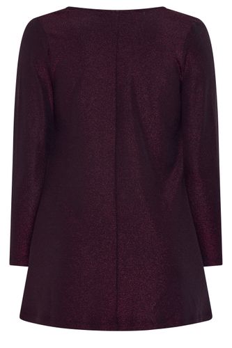 Tunique Trapèze Violet Scintillant Size 44 - Yours - Modalova