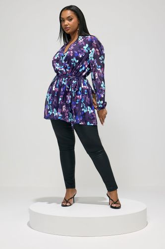 Haut Cachecœur Bleu À Fleurs Size 46 - Yours London - Modalova