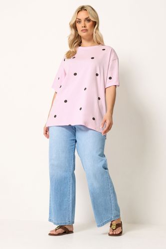 Tshirt Oversize Rose À Motif Tache Size 46 - Yours - Modalova
