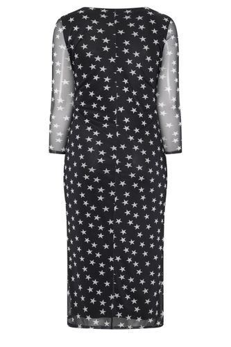 Robe Noire À Étoiles Nouée Sur Le Côté Size 46 - Yours - Modalova