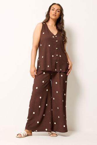 Veston Texturé À Pois Chocolat Size 48 - Yours - Modalova