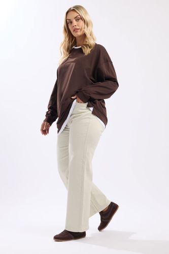 Jean Crème Coupe Wide Leg À Poches Size 42 - Yours - Modalova