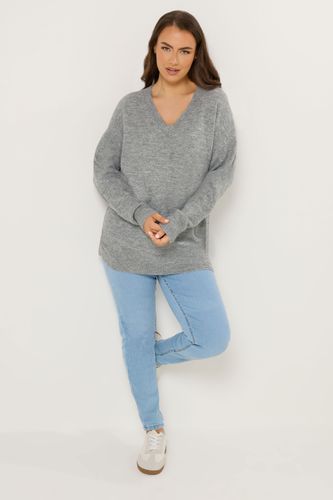 Pull Gris Doux En Maille Size 58-60 - Yours - Modalova