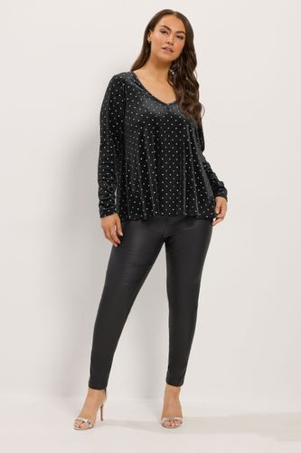 Top Noir À Pois Pailletés Size 40 - Yours - Modalova