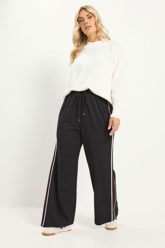 Pantalon Noir À Rayures Latérales Size Regular > 48 - Yours - Modalova