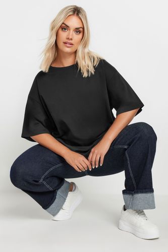 Tshirt Oversize Noir En Coton Size 48 - Yours - Modalova
