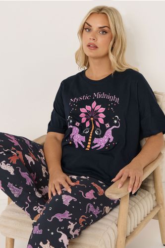 Ensemble De Pyjama À Revers Bleu Marine « Mystic Midnight » Size 42-44 - Yours - Modalova