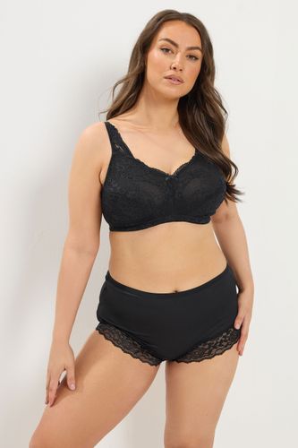 Soutiengorge Emboîtant Sans Armatures Ni Rembourrage Noir En Dentelle Size 100D - Yours - Modalova