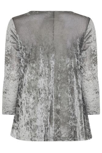 Top Évasé Gris En Velours Size 48 - Yours - Modalova