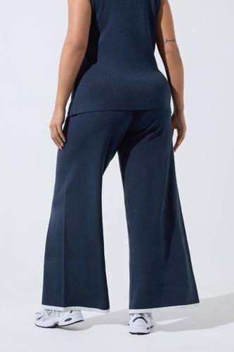 Pantalon Bleu Marine À Ourlet Contrastant Size 54-56 - Limited Collection - Modalova