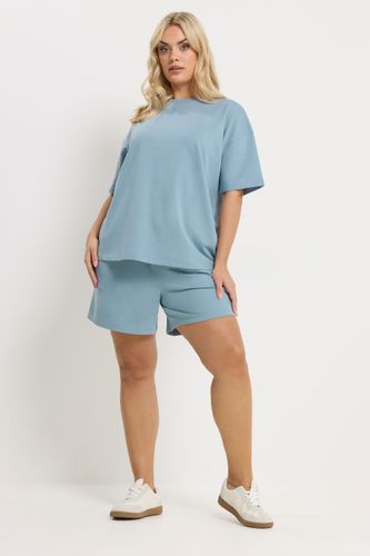 Ensemble Tshirt Et Short En Molleton Bleu Size 44 - Yours - Modalova