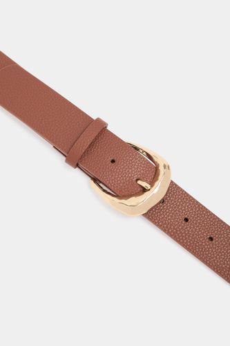 Ceinture Marron Texturée À Bouclesize 46-48 - Yours - Modalova