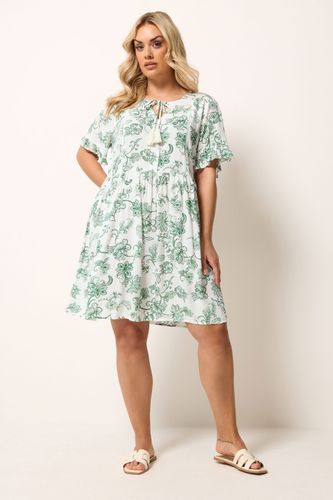 Robe Courte Blanche À Motif Cachemire Size 54-56 - Yours - Modalova