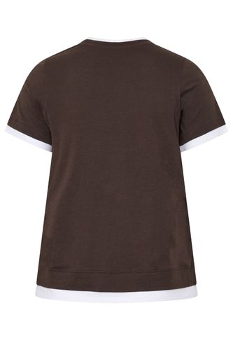 Tshirt 2 En 1 En Coton Marron Chocolat Size 50-52 - Yours - Modalova