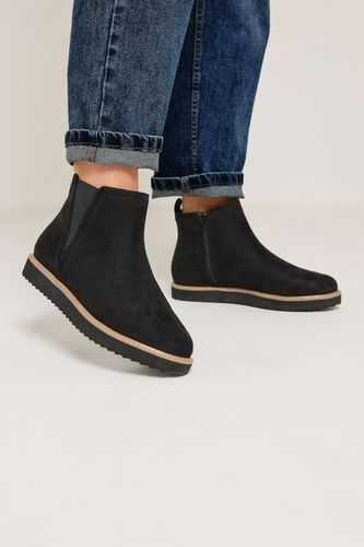 Bottines Chelsea Noires En Imitation Daim, Coupe Extra Large Eeesize 40EEE - Yours - Modalova