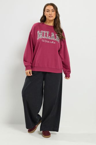 Sweatshirt Rouge « Milan » Léopard Size 46-48 - Yours - Modalova