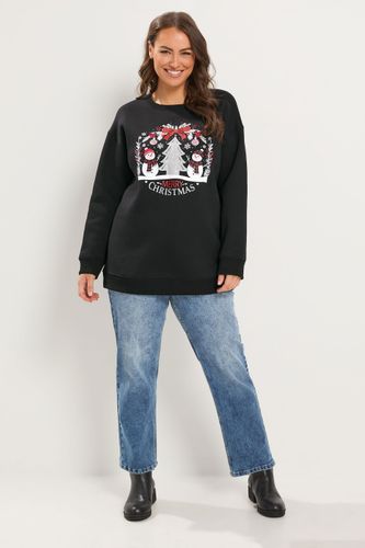 Plus Size 'Merry Christmas' Novelty Sweatshirt Size 46 - Yours - Modalova