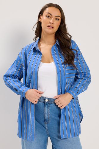 Chemise Boutonnée À Rayures Bleues Size 42 - Yours - Modalova