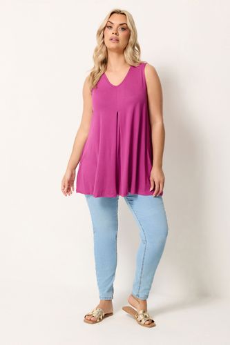 Débardeur Violet Plissé Sur Le Devant Size 54-56 - Yours - Modalova
