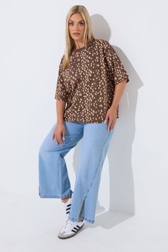 Tshirt Marron Chocolat À Imprimé Cerf Size 38 - Limited Collection - Modalova