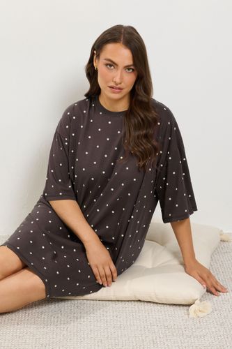 Tshirt De Nuit Marron Chocolat À Pois Size 50-52 - Yours - Modalova