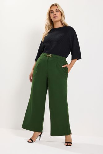 Pantalon Large Vert À Boucle Size Regular > 54-56 - Yours - Modalova