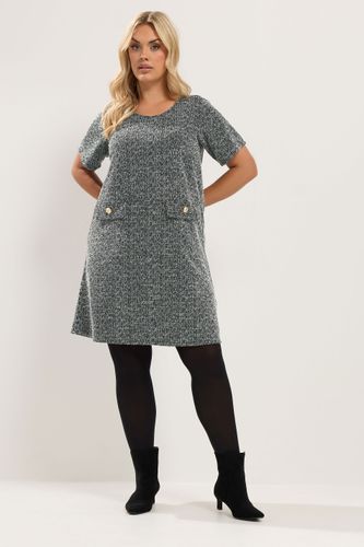 Robe Courte Noire En Bouclé Size 40 - Yours - Modalova