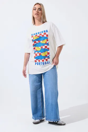 Tshirt Blanc À Imprimé Graphique Poissons « Sardinha » Size 46 - Limited Collection - Modalova