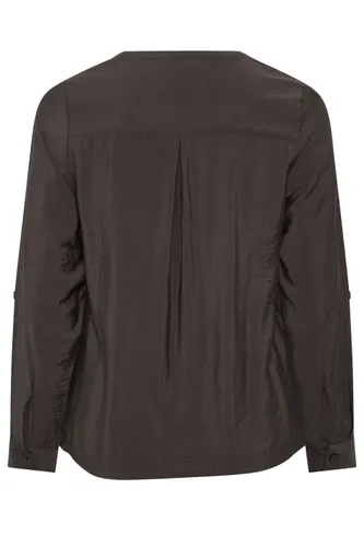 Plus Size Chocolate Zip Detail Blouse Size 58-60 - Yours - Modalova