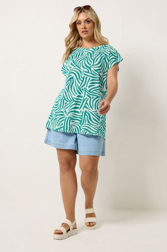 Tshirt Bleu Sarcelle À Imprimé Zèbre Size 42 - Yours - Modalova