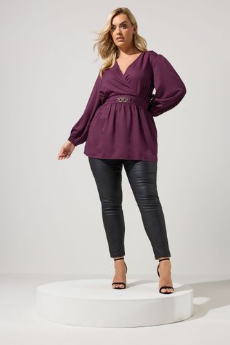 Top Cachecœur Violet À Boucle Size 48 - Yours London - Modalova