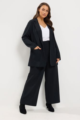 Blazer Noir Ouvert Sur Le Devant Size 42 - Yours - Modalova