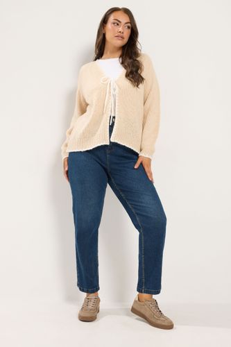 Cardigan Beige À Points De Feston À Nouer Sur Le Devant Size 42-44 - Yours - Modalova